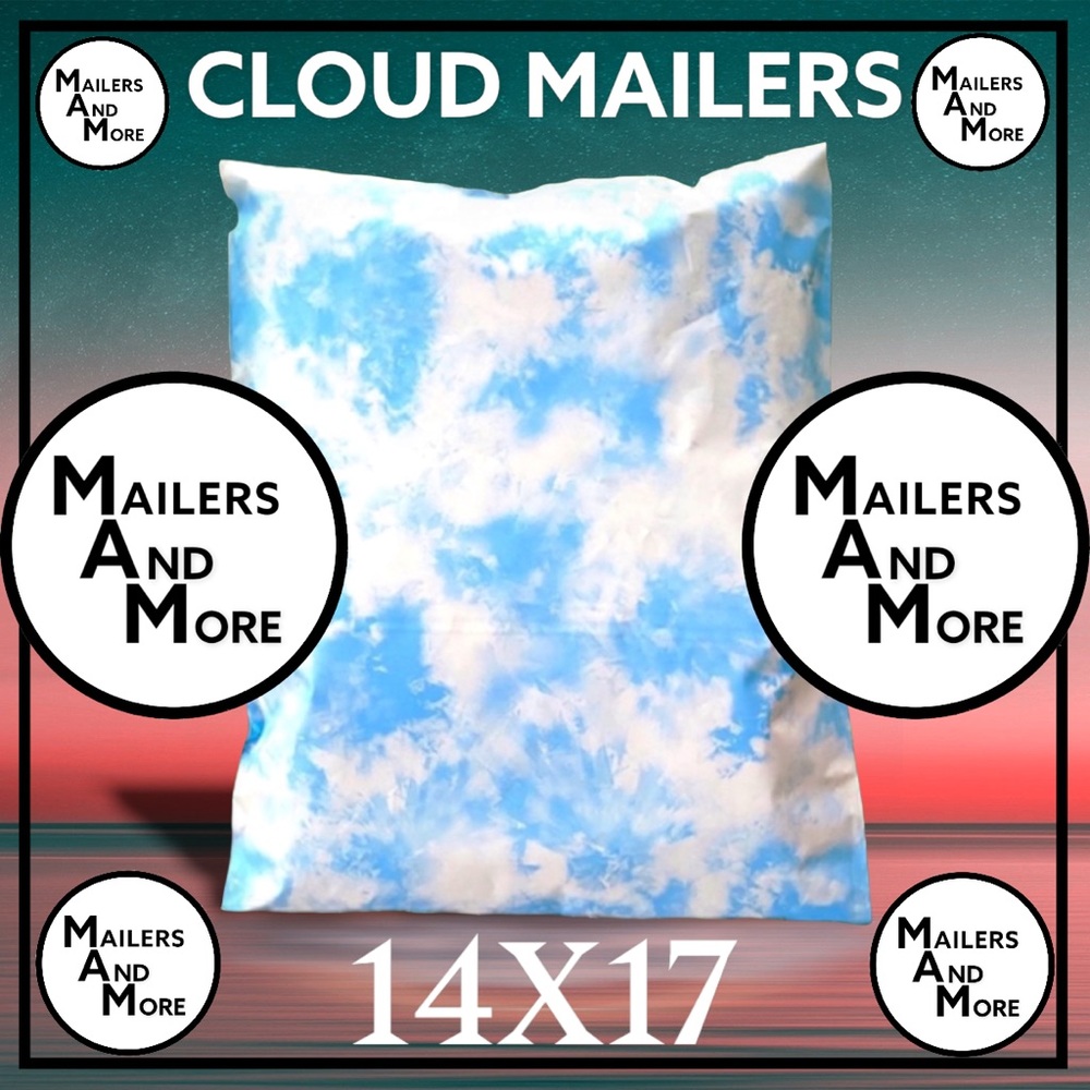 25 14X17 Poly Mailers Cloud Tye Dye ,Shipping Envelopes PRICE IS FIRM - Picture 8 of 11